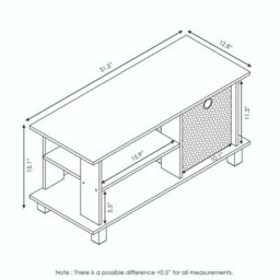 Walplus Furinno Simplistic Tv Entertainment Center With Bin Drawers, Columbia Walnut/dark Brown - thumbnail 5