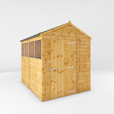 Waltons 8 X 6 Shiplap Garden Storage Shed Tongue And Groove Apex Single Door Windows - image 1
