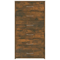Vidaxl Sideboard With 6 Drawers Smoked Oak 50X34X96 Cm Engineered Wood - thumbnail 5