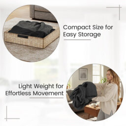 Gainoom Inflatable Grey Lounge Chair Ergonomic Blow Up Lazy Sofa Portable L-Shaped Air Couch With Anti-Slip Base - thumbnail 6