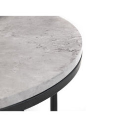 Oakham Harstad Concrete Round Nesting Coffee Table In Concrete And Black - thumbnail 6