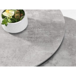 Oakham Harstad Concrete Round Nesting Coffee Table In Concrete And Black - thumbnail 5