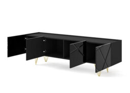 Arte Space Tv Cabinet In Black W180Cm X H56Cm X D42Cm - thumbnail 2