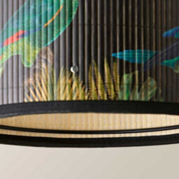Valuelights Daintree Small Dark Jungle Bamboo Drum Ceiling Lamp Shade And Bulb (D)25Cm - thumbnail 6