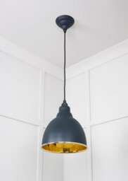From the Anvil Smooth Brass Brindley Pendant In Soot - thumbnail 5