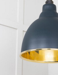 From the Anvil Smooth Brass Brindley Pendant In Soot - thumbnail 6