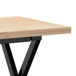 Berkfield Coffee Table X-Frame 90X40X45.5 Cm Solid Wood Pine And Steel - thumbnail 7