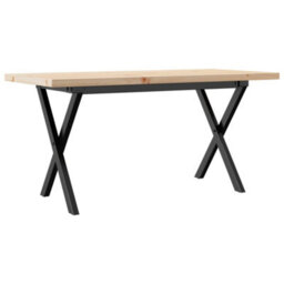 Berkfield Coffee Table X-Frame 90X40X45.5 Cm Solid Wood Pine And Steel - thumbnail 6