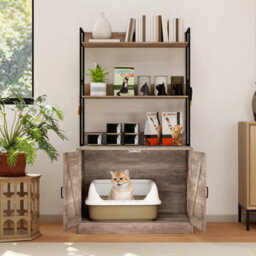 Modern Cat Litter Box Enclosure Hidden Cat Washroom Cabinet - thumbnail 6