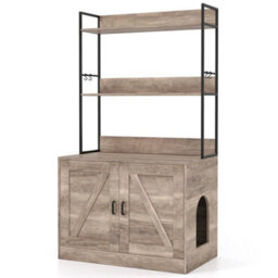 Modern Cat Litter Box Enclosure Hidden Cat Washroom Cabinet - thumbnail 3