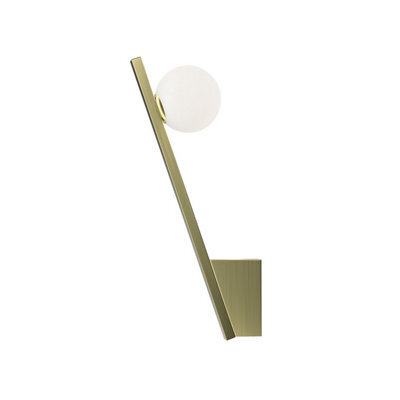 Luminosa Lighting Luminosa Kazimir Modern Globe Wall Lights Gold 1Xg9 White Shade - image 1
