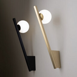Luminosa Lighting Luminosa Kazimir Modern Globe Wall Lights Gold 1Xg9 White Shade - thumbnail 3