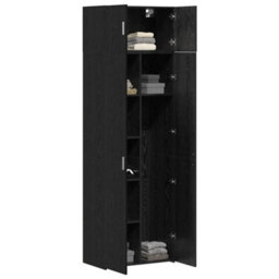 Walplus Storage Cabinet Black Oak 70 X 42.5 X 225 Cm Engineered Wood - thumbnail 3