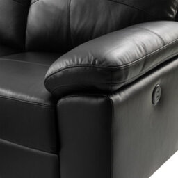 SC FURNITURE LIMITED Black Leather Corner Sofa + Usb Charging Ports - Brooklyn - thumbnail 3