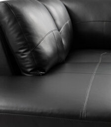 SC FURNITURE LIMITED Black Leather Corner Sofa + Usb Charging Ports - Brooklyn - thumbnail 4