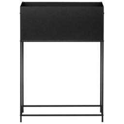 Beliani Elevated Plant Pot Tapien Metal 70 Cm Black - thumbnail 5