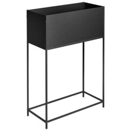 Beliani Elevated Plant Pot Tapien Metal 70 Cm Black