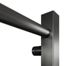 Bubly Bathrooms Vibe 800 X 500mm Gunmetal Heated Towel Radiator - Modern Ladder Rail - thumbnail 2