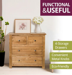 Hallowood Furniture Waverly Oak 2 Over 2 Chest Of Drawers - thumbnail 5