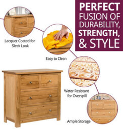 Hallowood Furniture Waverly Oak 2 Over 2 Chest Of Drawers - thumbnail 2