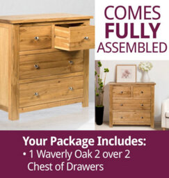 Hallowood Furniture Waverly Oak 2 Over 2 Chest Of Drawers - thumbnail 7