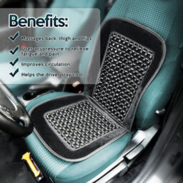 Beaded Seat Cushion Cover - Massaging Relax Front Chair - Plush Velvet Rim For Texture Comfort And Luxury - Strong Durable Fabric - thumbnail 6