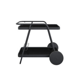 Novogratz Barbie Outdoor Bar Cart With Wheels Charcoal - thumbnail 3