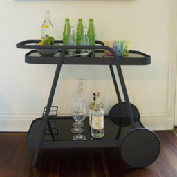 Novogratz Barbie Outdoor Bar Cart With Wheels Charcoal - thumbnail 5
