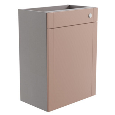 Ashford Matt Dusty Pink Shaker Freestanding Toilet Cabinet (H)820mm X (W)600mm - image 1