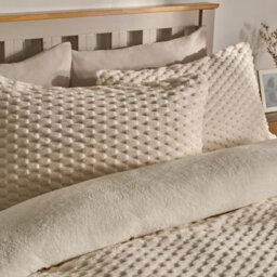OHS Waffle Fleece Single Duvet Cover With Pillowcase Thermal Soft Bedding Set - thumbnail 2