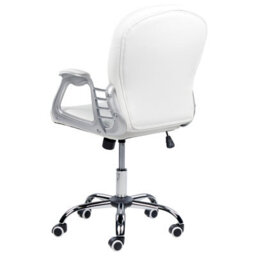Beliani Desk Chair Princess Faux Leather White - thumbnail 7