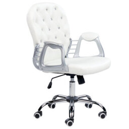 Beliani Desk Chair Princess Faux Leather White