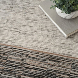 Grey Black Bordered Abstract Modern Easy To Clean Rug For Bedroom & Living Room-160Cm X 221Cm - thumbnail 8