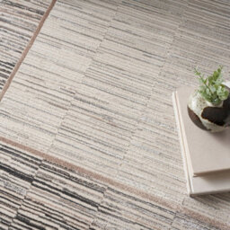 Grey Black Bordered Abstract Modern Easy To Clean Rug For Bedroom & Living Room-160Cm X 221Cm - thumbnail 6