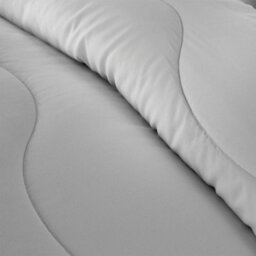 Casa Bonita Coverless Duvet With Built-In Super-Soft Peach Skin Cover - Easy Care Hollowfibre Filling - Duvet Only - Double - Grey - thumbnail 2