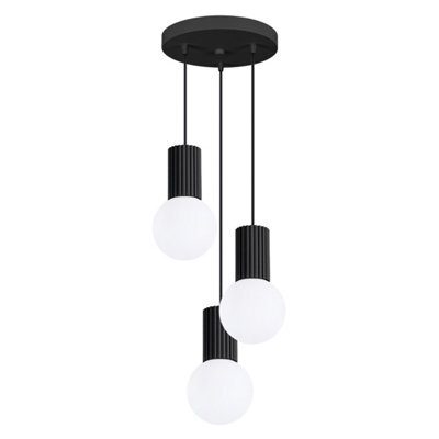Luminosa Lighting Luminosa Halo Cluster Pendant Ceiling Light Black 3X G9 - image 1
