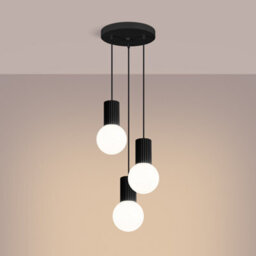 Luminosa Lighting Luminosa Halo Cluster Pendant Ceiling Light Black 3X G9 - thumbnail 2