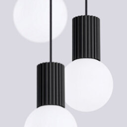 Luminosa Lighting Luminosa Halo Cluster Pendant Ceiling Light Black 3X G9 - thumbnail 4