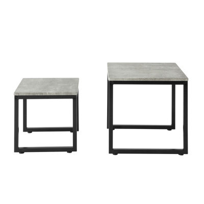 Sobuy Fbt42-Hg, Nesting Tables, Set Of 2 Coffee Table Side Table End Table, Grey,w50Xd50Xh50 - image 1