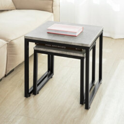 Sobuy Fbt42-Hg, Nesting Tables, Set Of 2 Coffee Table Side Table End Table, Grey,w50Xd50Xh50 - thumbnail 9