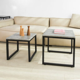Sobuy Fbt42-Hg, Nesting Tables, Set Of 2 Coffee Table Side Table End Table, Grey,w50Xd50Xh50 - thumbnail 6