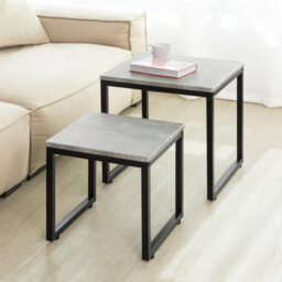 Sobuy Fbt42-Hg, Nesting Tables, Set Of 2 Coffee Table Side Table End Table, Grey,w50Xd50Xh50 - thumbnail 8