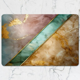 Benjamin Tate Design Marble Vein Luxe Placemat And Coaster Set With Gold Accents Limited Edition Artwork - thumbnail 2
