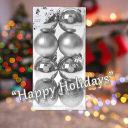 Christmas Bauble Decoration Hanging Tree Ornament X 16 5Cm Silver - thumbnail 4