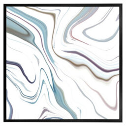 "Andrew Lee Blue Rippled Marble (Picutre Frame) / 20X20"" / Grey" - thumbnail 5