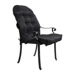 Thehotsale Pp Cotton Black Waterproof Chair Cushion Swing Patio Seat Pads With Ties 125Cm L X 53Cm W, 8Cm(T) - thumbnail 4