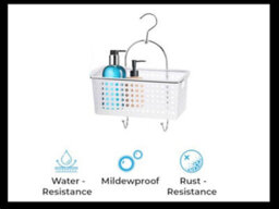 Blue Canyon Single Hanging Shower Caddy Plastic Basket Rust-Resistant No-Drill Bathroom Shelf Organizer - thumbnail 7