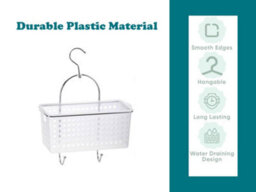 Blue Canyon Single Hanging Shower Caddy Plastic Basket Rust-Resistant No-Drill Bathroom Shelf Organizer - thumbnail 5