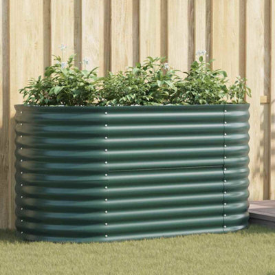 Walplus Garden Raised Bed Green 160 X 80 X 81 Cm Steel - image 1