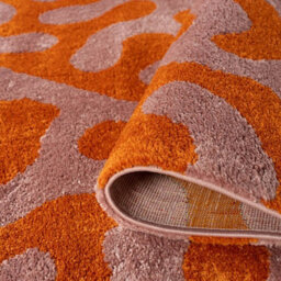The Rugs Joli Orange And Pink Abstract Doodle Rug Soft Dense Pile Easy To Clean And Pet Friendly For Living Rooms And Bedrooms - thumbnail 5